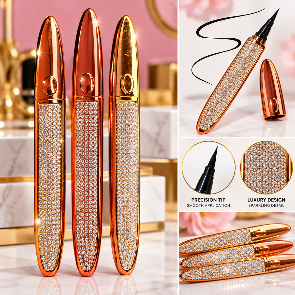 Edgy Luxe Diamond Eyeliner ✨